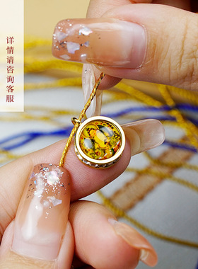 新非遗源头钛钢镶钻小圆满吊坠