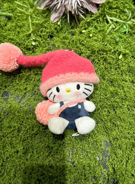 娃咖Car手作粉帽子球球kitty包挂