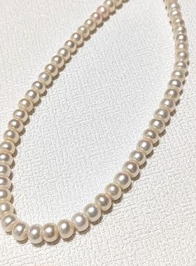 特价天然淡水珍珠项链8-9mm正白色颈链2条可做毛衣链新年礼物