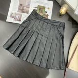 Зимняя мини-юбка, юбка в складку, 2023, высокая талия