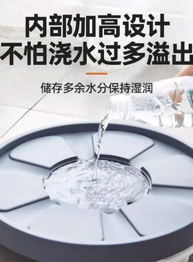 加厚移动托盘花盘垫底座带万向轮花盆底盆托滚轮圆形接水底盘简约