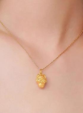 2026生肖龙咬钱龙吊坠项链女小众设计时尚气质百搭本命年新中式锁