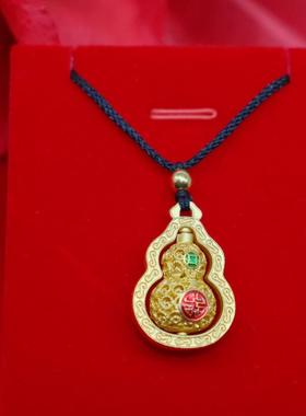 2026中式电镀合金项坠民族风葫芦锌合金钥匙扣吊坠金属配件高级感