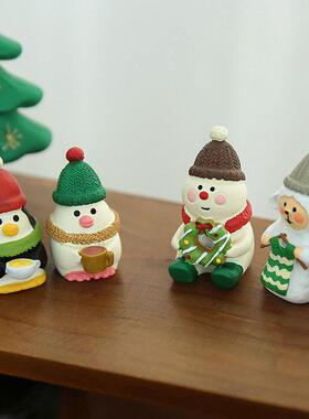 2026小日子不翻篇 蘑菇森林耶诞氛围小摆件 可爱治愈猫咪桌面装饰