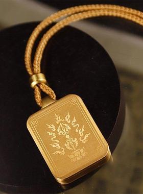 2026Zakiram绿度母文殊菩萨普贤菩萨唐卡吊坠钛钢佛护身符黄色财