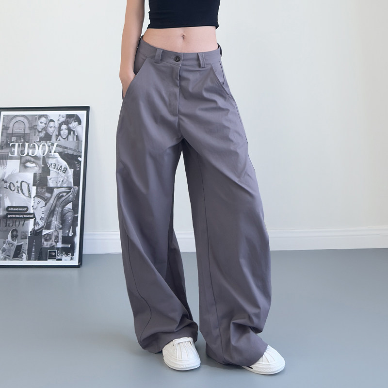 大码阔腿女裤梨形身材宽松遮肉镰刀裤2025春季新款胖mm显瘦西装裤,淘宝优惠券,粉丝福利购,淘宝优惠卷