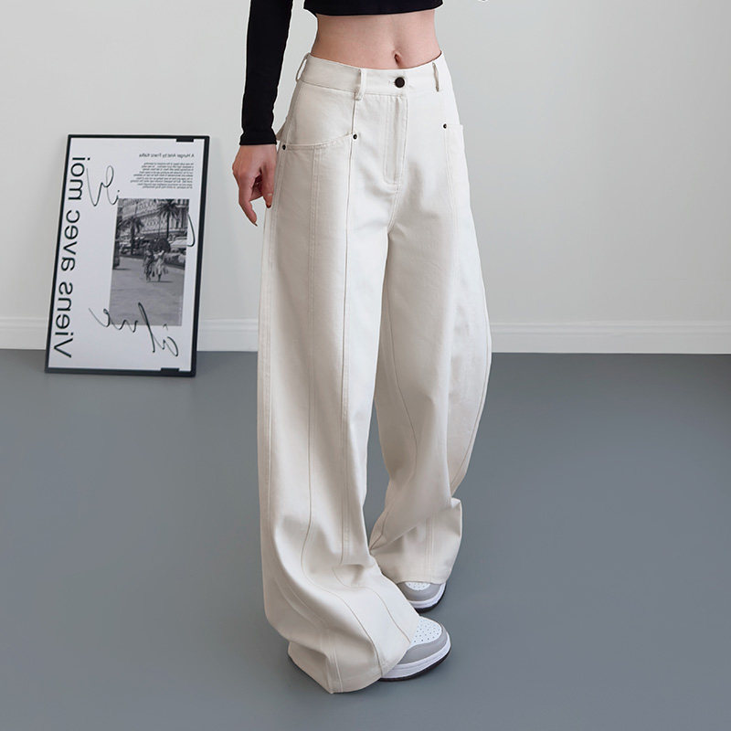 梨形身材阔腿裤女2025春季大码胖mm宽松显腿休闲裤高腰遮肉拖地裤,淘宝优惠券,粉丝福利购,淘宝优惠卷
