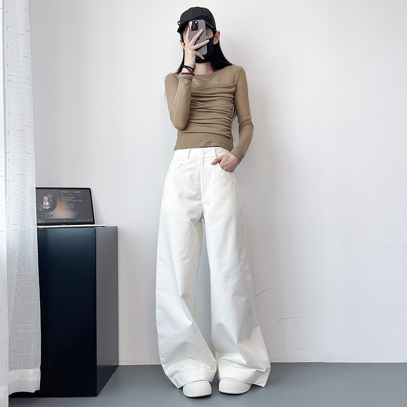 微喇休闲裤女2025春季新款大码胖mm宽松西装裤梨形身材显瘦阔腿裤,淘宝优惠券,粉丝福利购,淘宝优惠卷