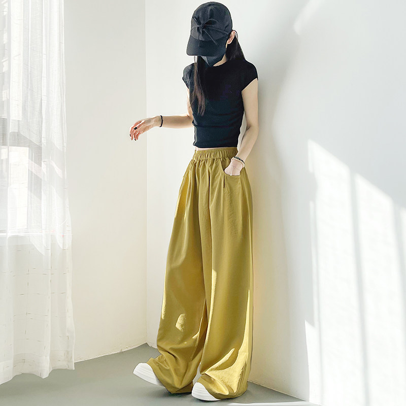 黑色山本裤女夏季新款大码胖mm显瘦遮肉休闲裤梨形身材垂感阔腿裤,淘宝优惠券,粉丝福利购,淘宝优惠卷