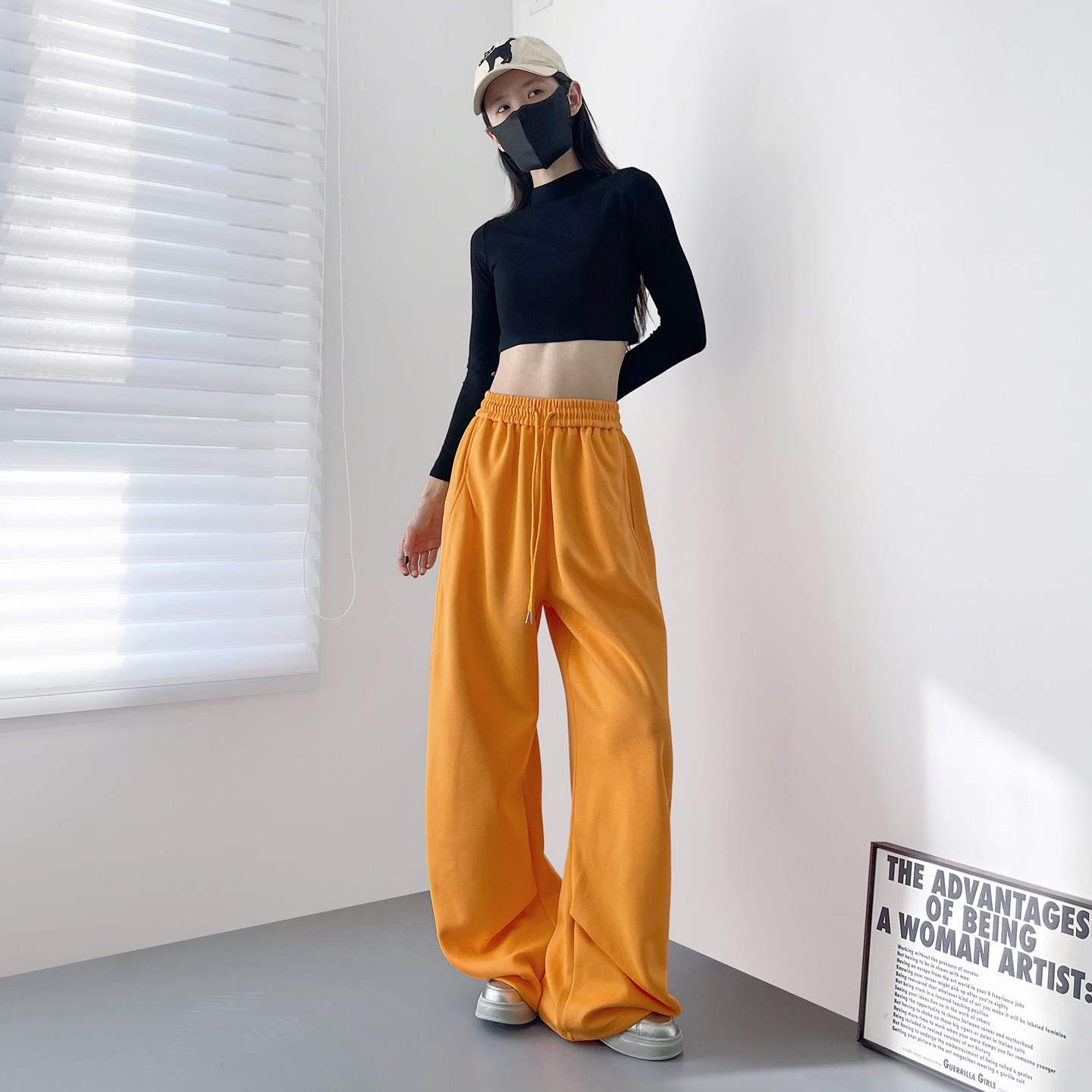 大码高腰宽松显瘦阔腿裤女春季新款胖mm显瘦酷飒拽姐休闲运动卫裤,淘宝优惠券,粉丝福利购,淘宝优惠卷