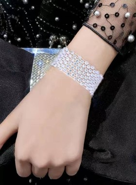 欧美时尚经典水钻颈链手链套装组合