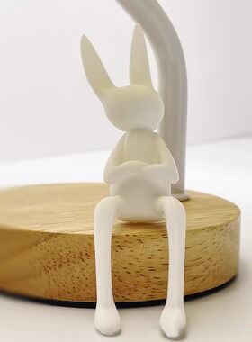 白色坐姿小兔子创意装饰摆件轻奢风家居桌面坐着饰品乔迁新居
