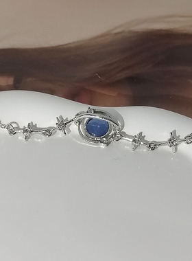 蓝色星球手链ins小众设计星河轻奢小众闺蜜新款手饰女