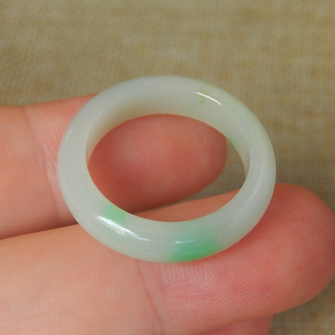 Authentic Burmese natural grade A jade green ring