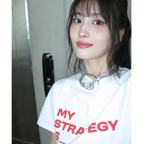 TWICE2024日专STRATEGY快闪周边同款衣服纯棉印花长短袖T恤打底衫 - 图1