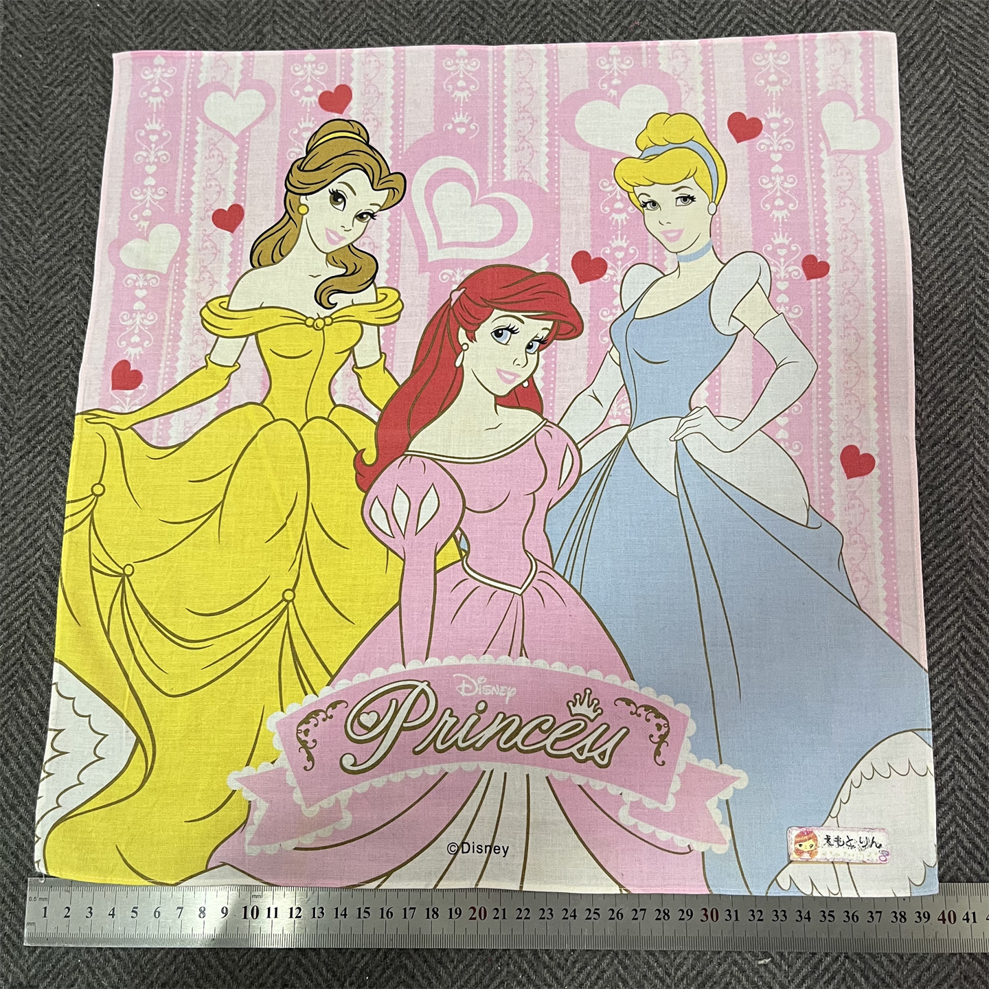 vintage日制古着卡通方巾日本动漫可爱童趣迪士尼米奇小手帕纯棉 - 图1