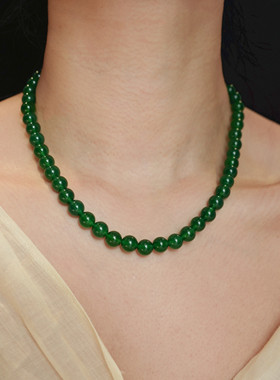 「只此青绿」天然绿玛瑙项链