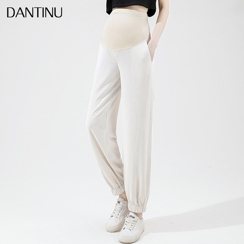 孕妇春秋外穿新款莫代尔束脚运动裤 丹媞奴孕妇灯笼裤