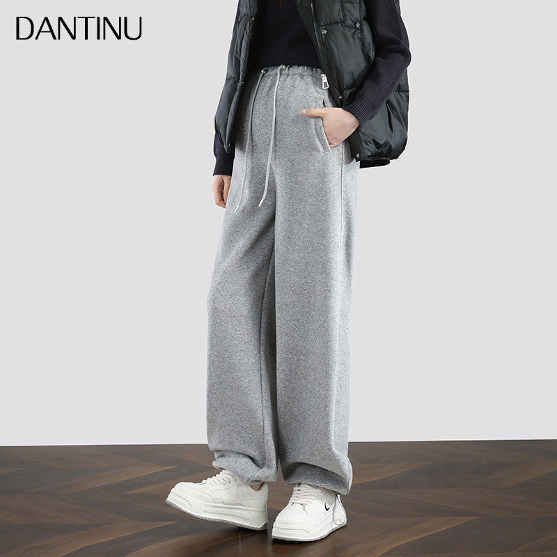 孕妇阔腿裤秋冬季外穿无托腹抽绳宽松秋装加绒加厚大码休闲运动裤,淘宝优惠券,粉丝福利购,淘宝优惠卷