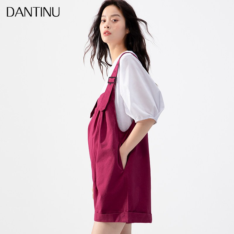 孕妇背带夏季外穿纯棉宽松韩版短裤 丹媞奴孕妇背带裤