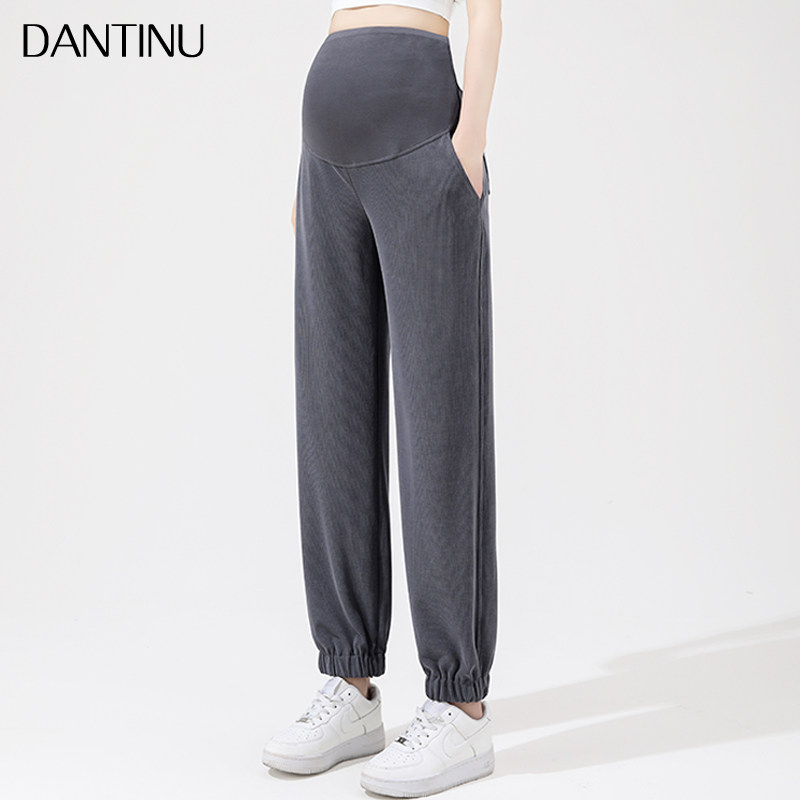 孕妇春秋外穿新款莫代尔束脚运动裤 丹媞奴孕妇灯笼裤