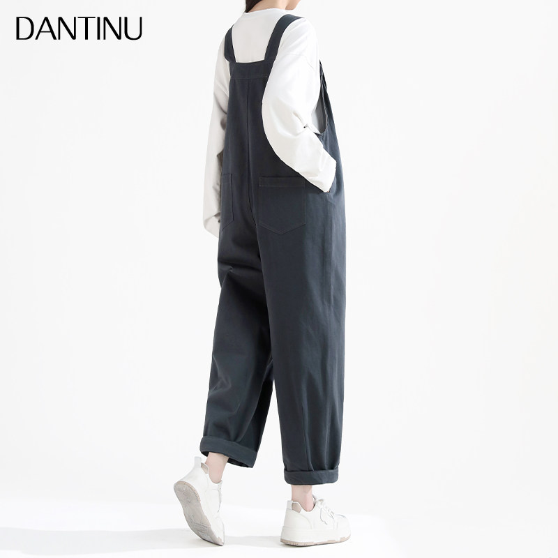 孕妇背带裤春秋款外穿洋气减龄套装两件套宽松大码小个子春季长裤,淘宝优惠券,粉丝福利购,淘宝优惠卷