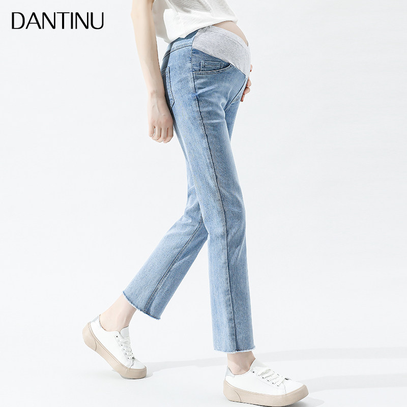 丹媞奴孕妇春秋外穿九分低腰牛仔裤 丹媞奴孕妇直筒裤
