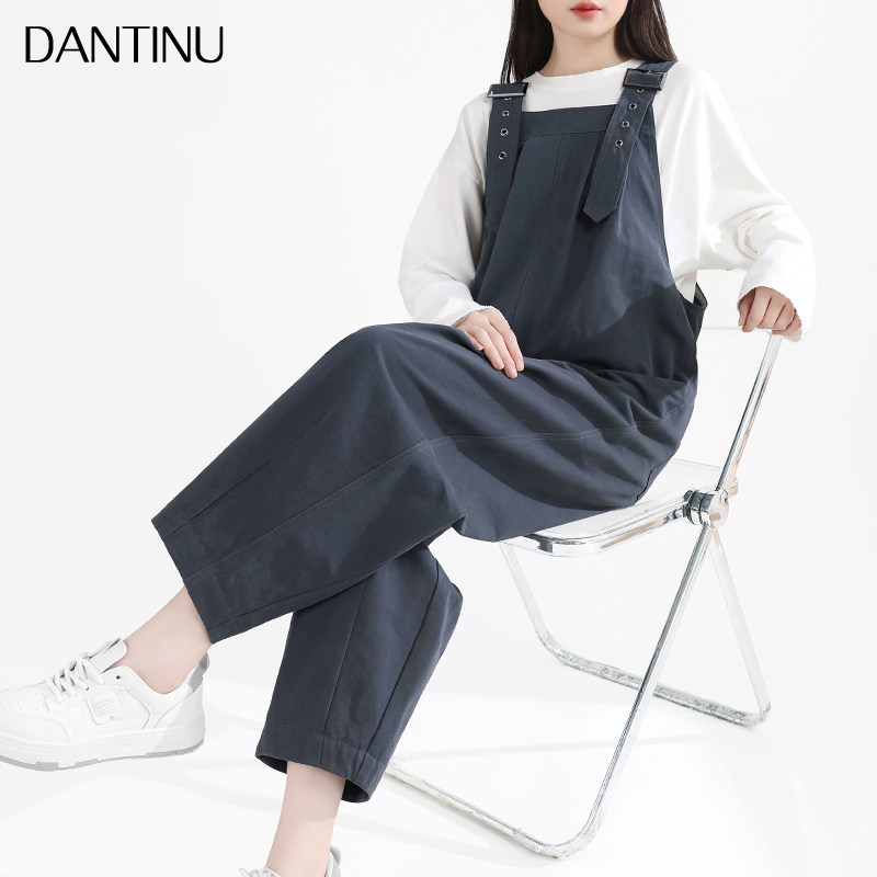 孕妇背带裤春秋款外穿洋气减龄套装两件套宽松大码小个子春季长裤,淘宝优惠券,粉丝福利购,淘宝优惠卷