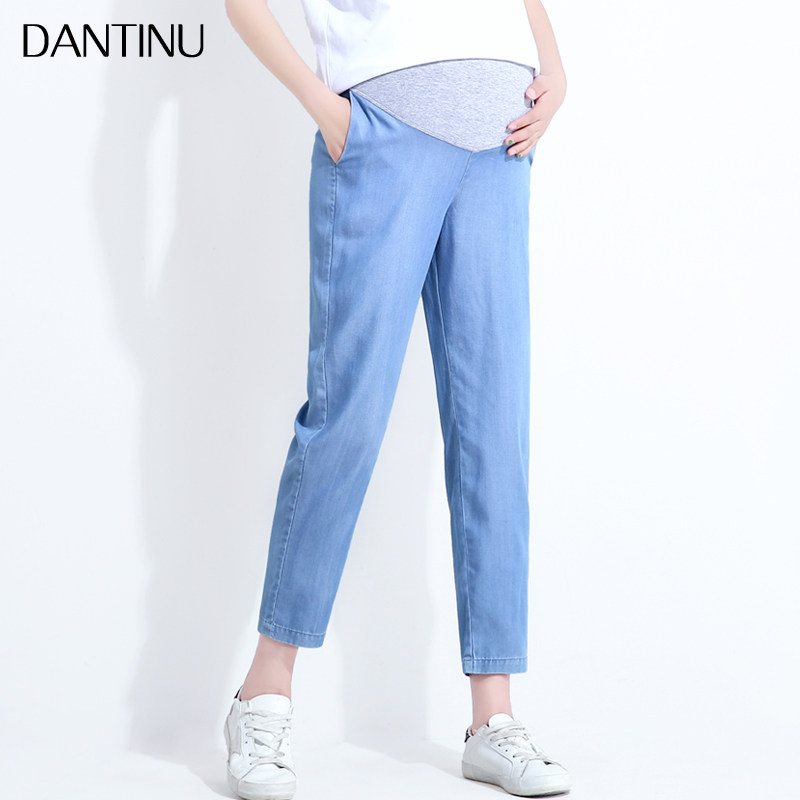 春秋宽松天丝休闲七分夏装孕妇裤子 丹媞奴孕妇铅笔裤