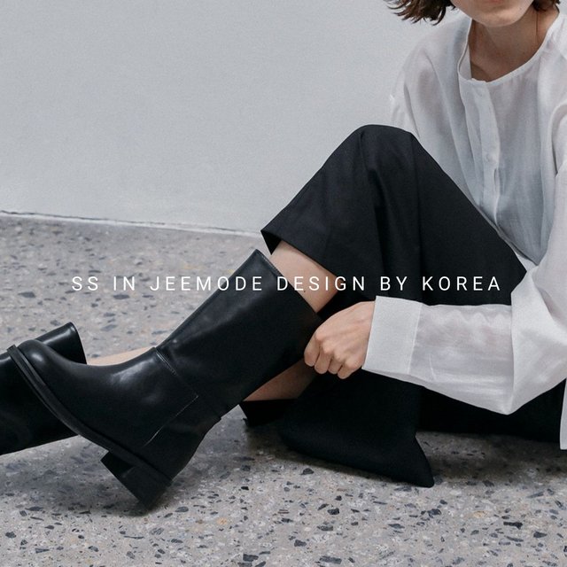 Large round toe sleeves, simple no-knee boots for women