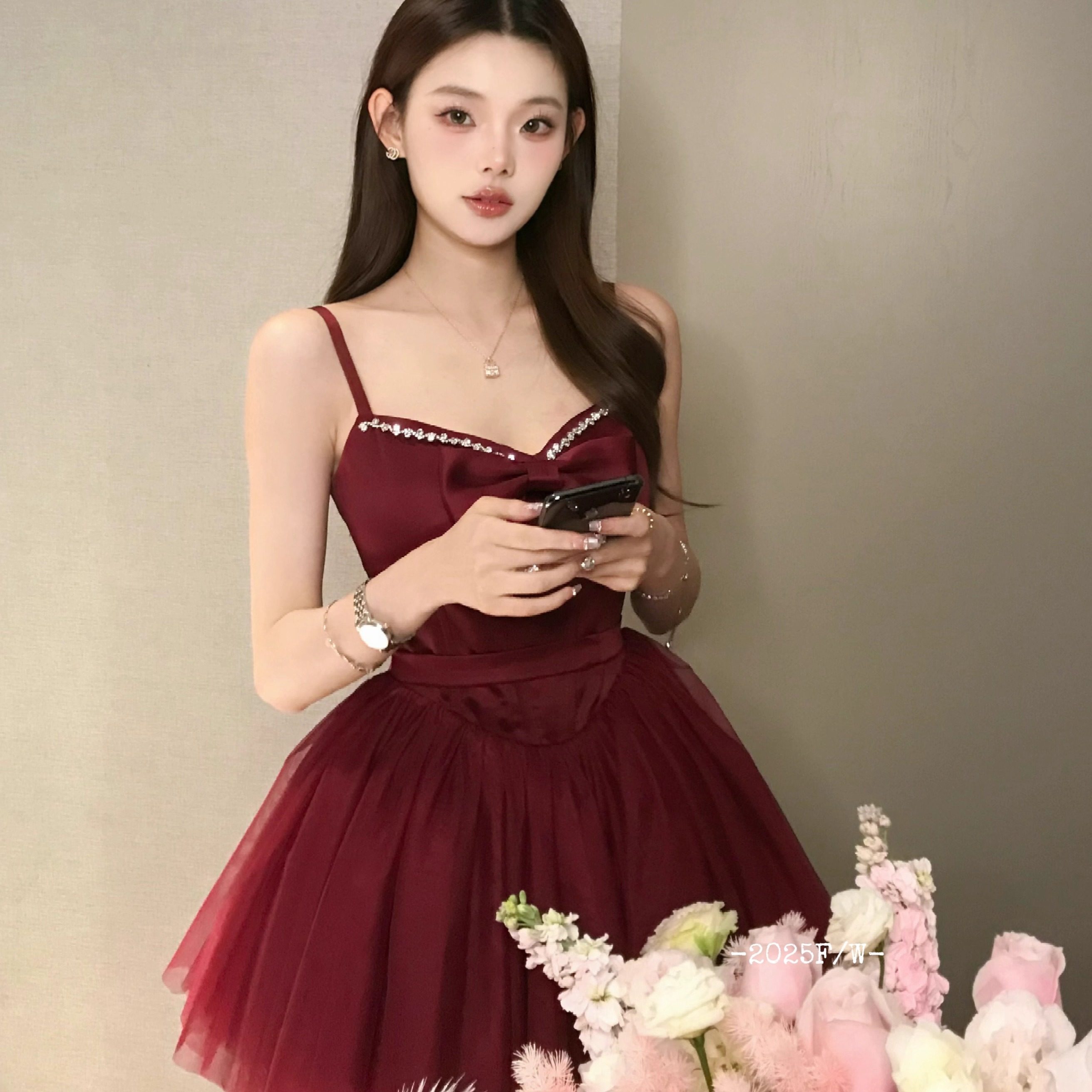 YETINGXI 生日的意义/公主裙收腰重工蓬蓬裙千金贵气小礼裙