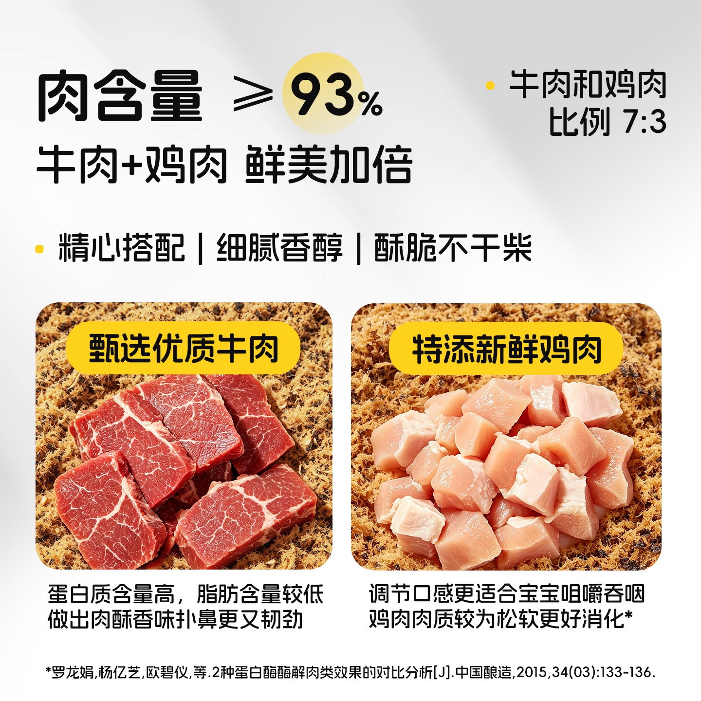 爷爷的农场肉松牛肉酥儿童猪肉松无添加盐鱼松送婴幼儿宝宝辅食谱