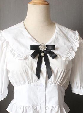 小额韩版百搭女生领花萝莉JK制服