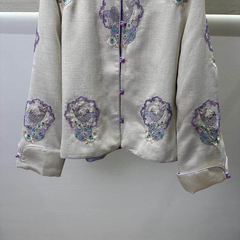 东方雅致紫调重工刺绣精致温柔外套,淘宝优惠券,粉丝福利购,淘宝优惠卷