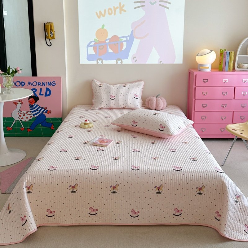 春季新款全棉夹棉床盖三件套纯棉绗缝床单榻榻米炕盖防滑床盖,淘宝优惠券,粉丝福利购,淘宝优惠卷