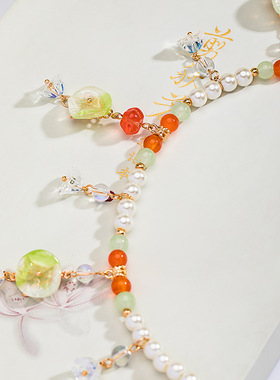 古风复古项链女珍珠软璎珞汉服