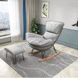 Интернет -знаменитость Light Luxury Rocking Claft Living Room Velvet Clate Lazy Dipa Стул Домашний Балкон. Случайный стул для одиночного качалка