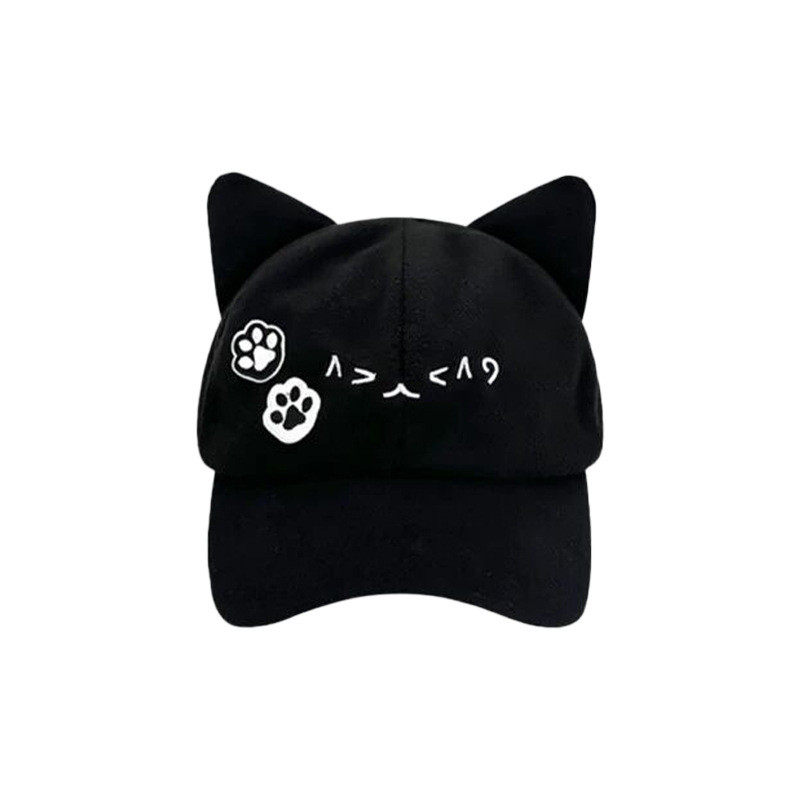 日系二次元可爱猫耳朵棒球帽女显脸小黑色亚文化潮流百搭少女,淘宝优惠券,粉丝福利购,淘宝优惠卷