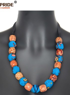 非洲印花蜡染全棉手工项链