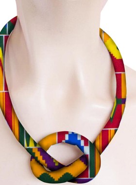 非洲民族风印花配饰项链