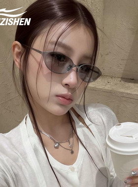 墨镜女水银色防紫外线太阳眼镜