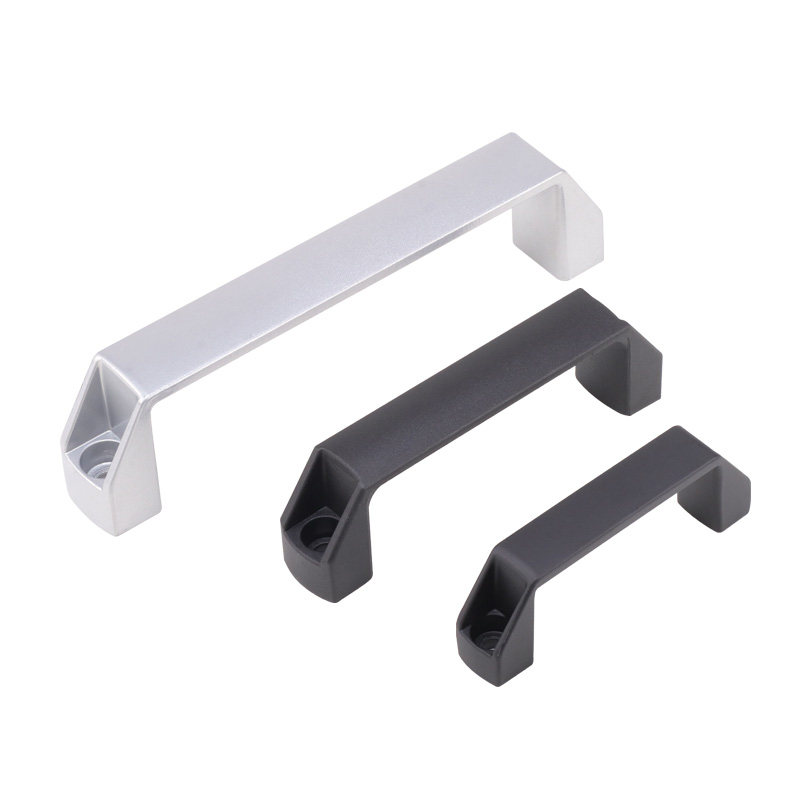 铝合金方形拉手黑色加厚尼龙型材方型提手工业用明装机床柜门把手,淘宝优惠券,粉丝福利购,淘宝优惠卷