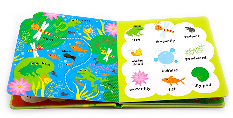 进口英文原版正版 Usborne宝宝的花园词汇 Baby's very first play book Garden words幼儿童单词学习洞洞书触摸书英语启蒙认知