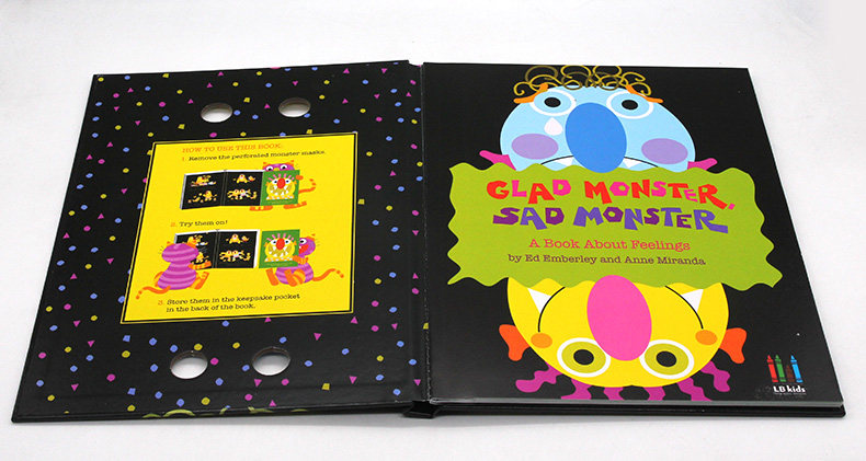 英文原版绘本 情绪小怪兽 Glad Monster, Sad Monster Ed Emberley儿童早教启蒙洞洞玩具书go away big green monster同系列