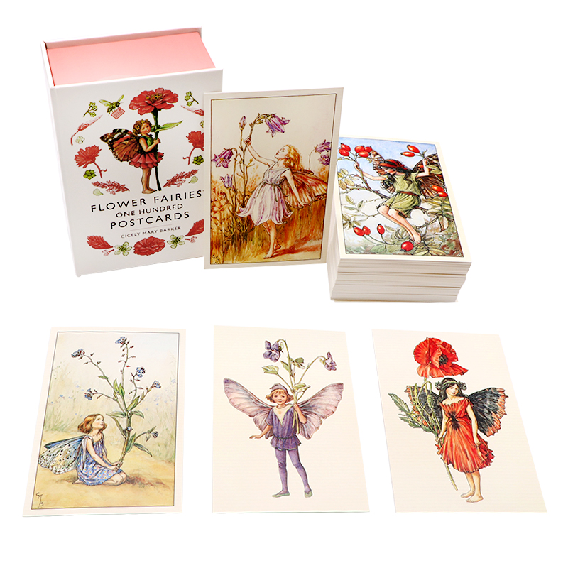 现货进口英文原版花仙子一百张明信片 Flower Fairies One Hundred Postcards 手绘风明信片 3-5岁花朵植物启蒙认知插图画花精灵 - 图1