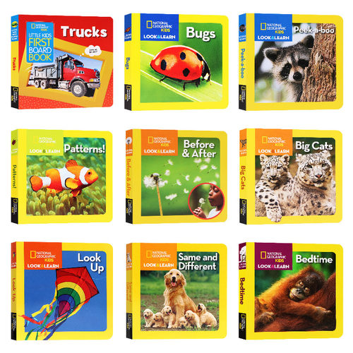 100元4件 National geographic kids 美国国家地理低幼版启蒙纸板书Look and Learn儿童小百科英文原版科普书籍恐龙/海洋/天气太空 - 图3
