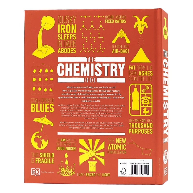 DK人类的思想百科丛书 英文原版 化学 The Chemistry Book: Big Ideas Simply Explained 全彩精装图解学科科普百科全书 - 图0