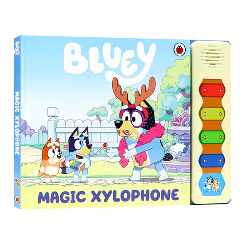 布鲁伊绘本 bluey 小蓝狗 魔法木琴发声书 英文原版 Magic Xylophone Sound Book 亲子共读图画书发声书 儿童卡通动画故事绘本 - 图3