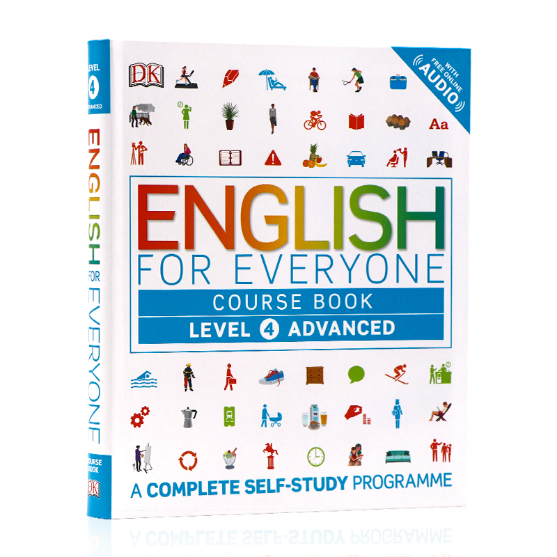 Level 4课本+练习2册DK新视觉English for Everyone course book practice Advanced人人学英语高级教材带音频英文原版雅思托福书-图0