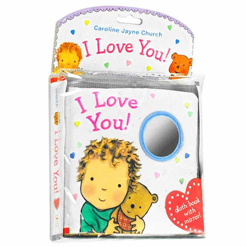 进口英文原版正版 I Love You Cloth Book 我爱你的晚安系列 作者 Caroline Jayne Church 睡前故事玩具书 幼儿趣味绘本玩具游戏书